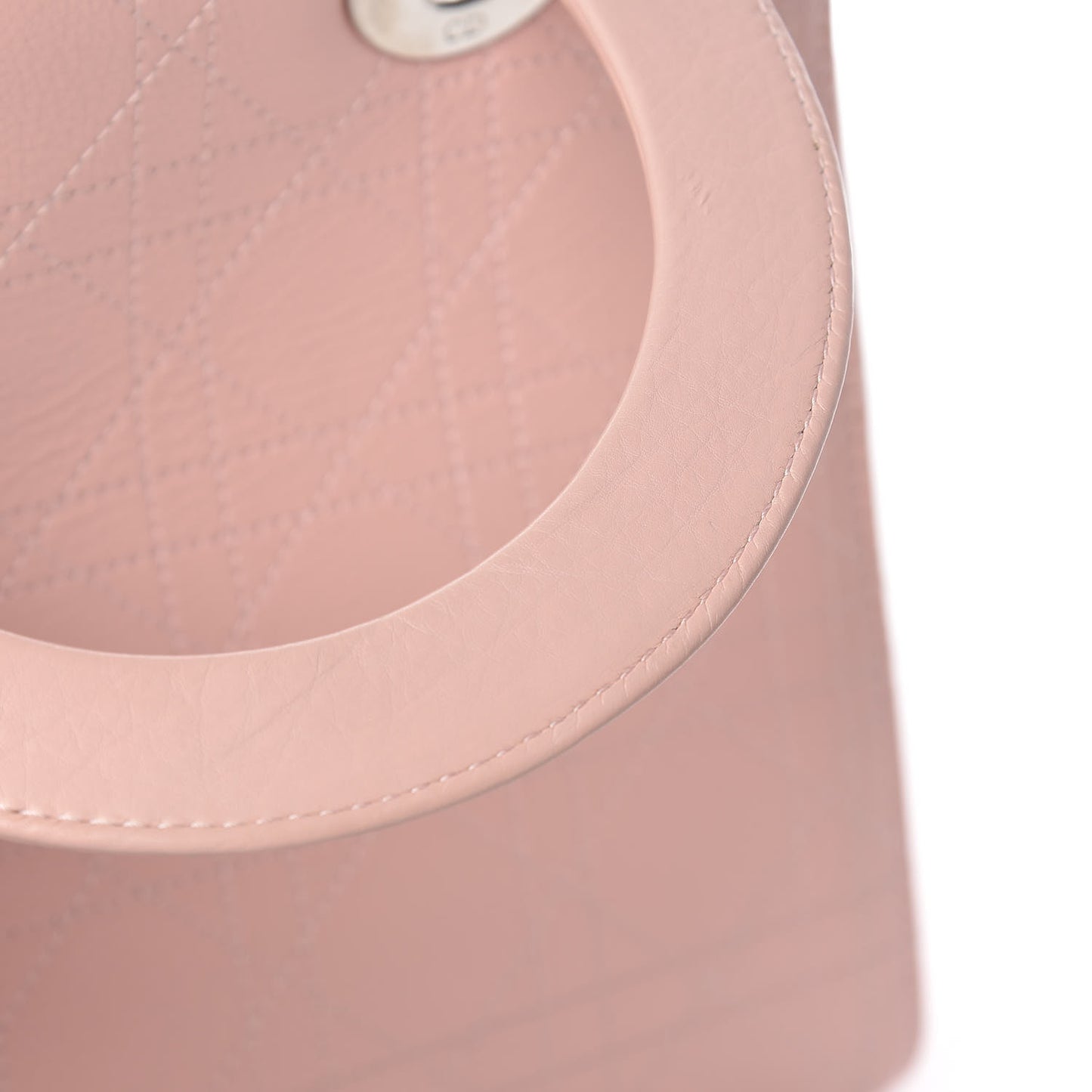 Grained Calfskin Cannage Medium Lady Dior Pink