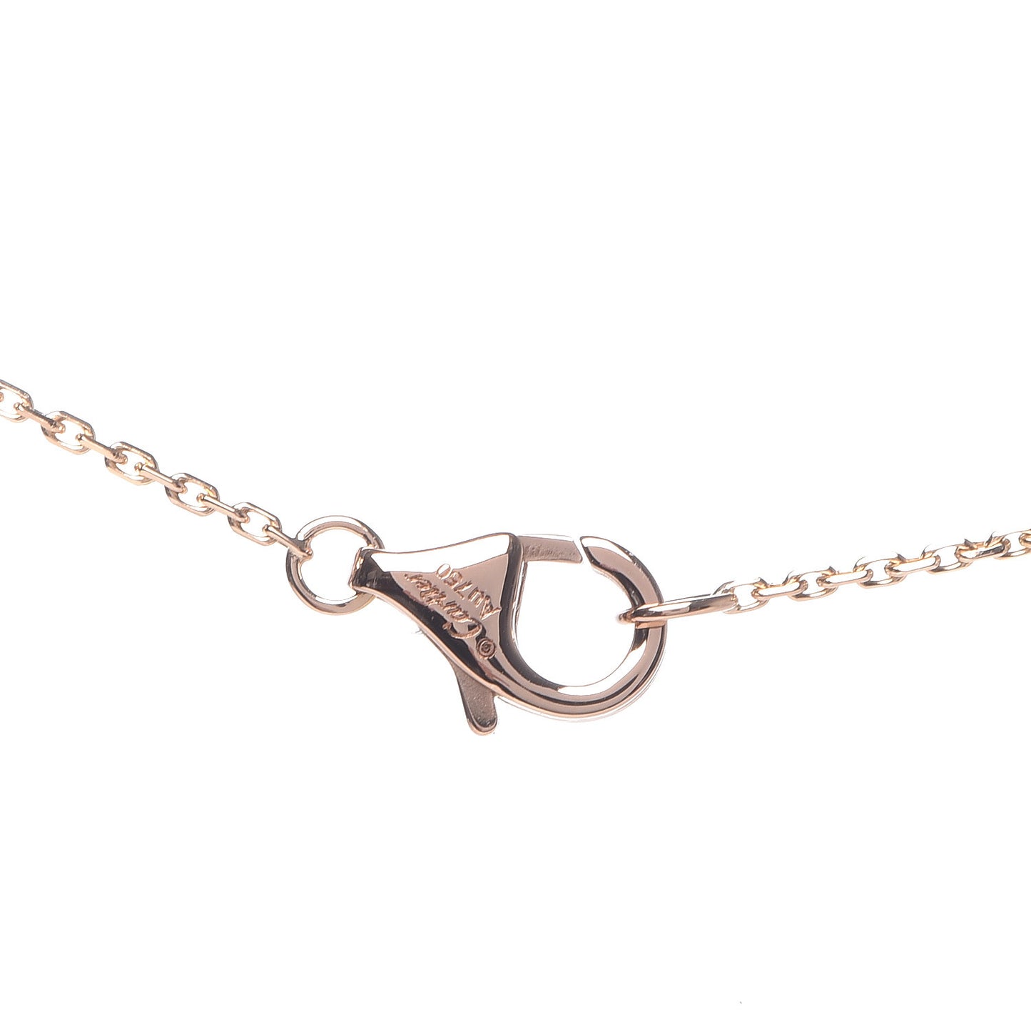 18K Pink Gold Diamond Black Onyx XS Amulette de Cartier Pendant Necklace