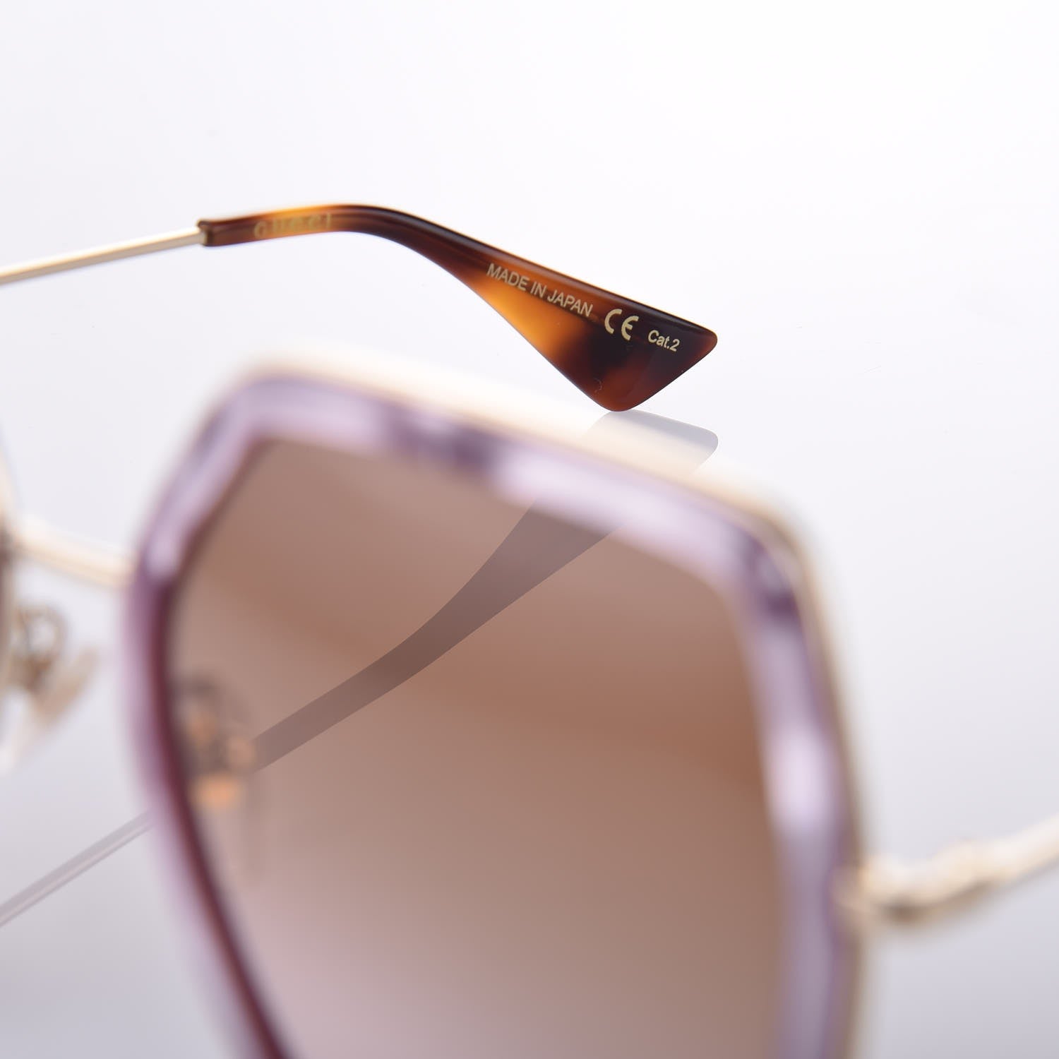 Gucci Acetate Oversize Square Frame GG0106S Sunglasses Purple 6 of 7