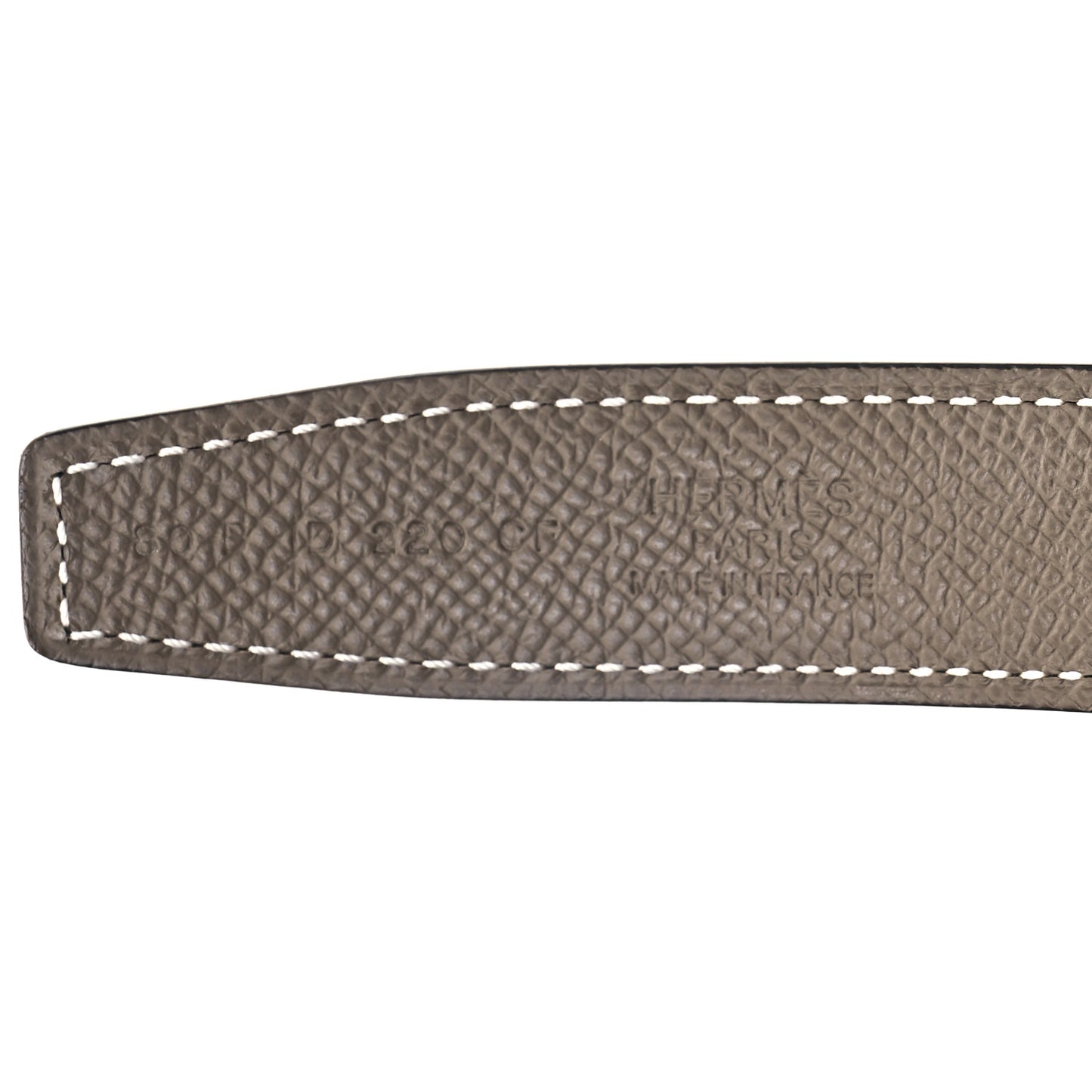 Box Epsom 24mm Mini Constance H Belt 80 Black Etoupe