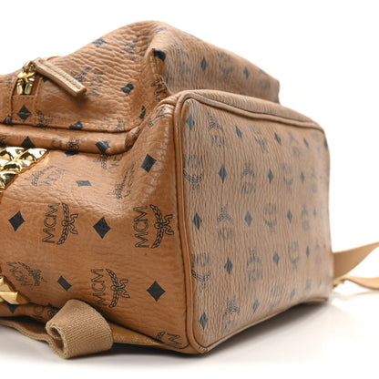 MCM Visetos Medium Side Studs Stark Backpack Cognac 8 of 9