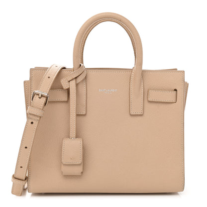 Saint Laurent Grained Calfskin Nano Sac De Jour Dark Beige 1 of 17