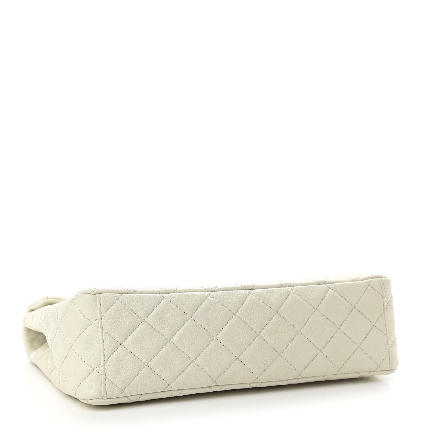 Chanel Caviar Quilted Maxi Single Flap White 3 of 8