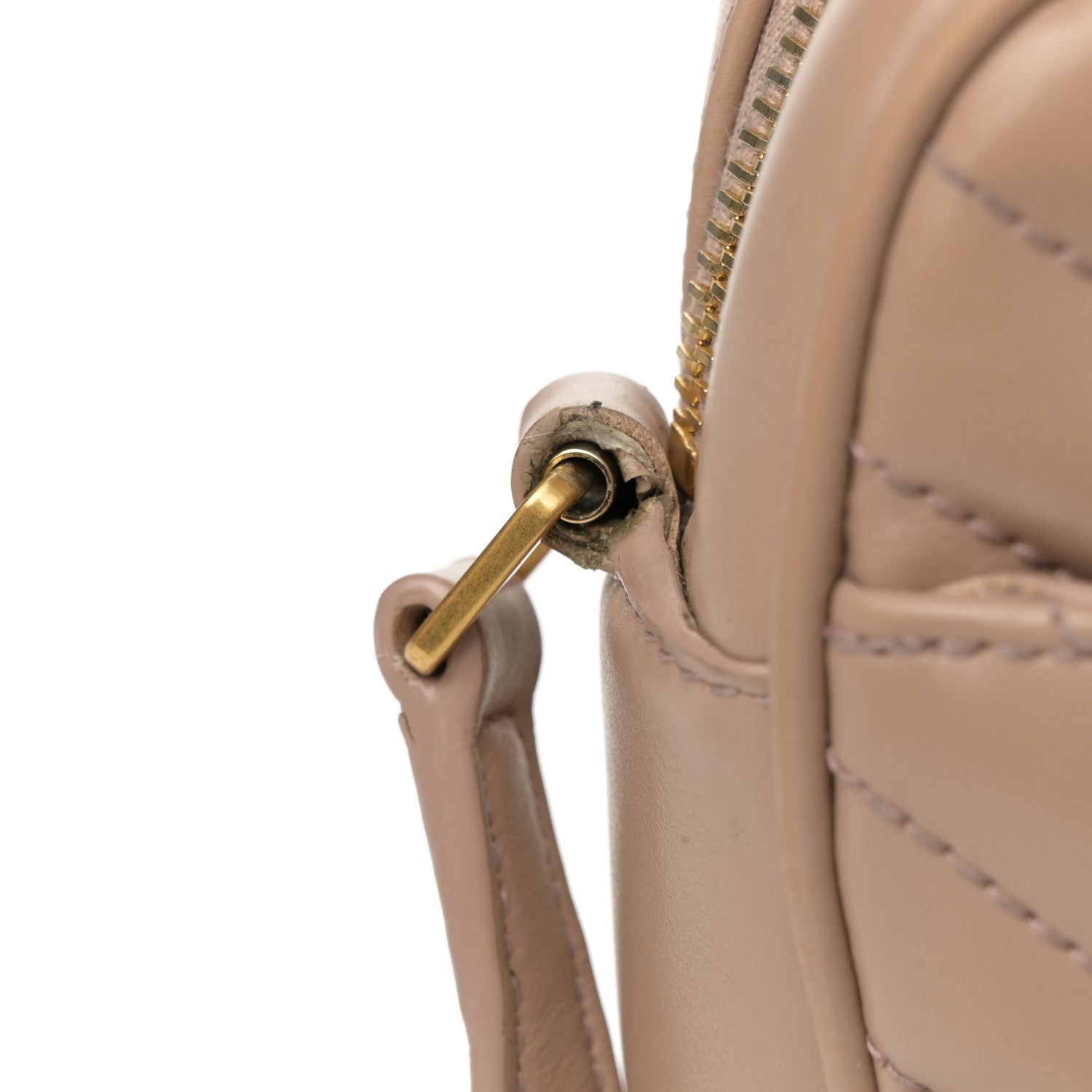 Saint Laurent Calfskin Matelasse Monogram Lou Camera Bag Dark Latte 15 of 16