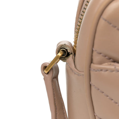 Saint Laurent Calfskin Matelasse Monogram Lou Camera Bag Dark Latte 15 of 16