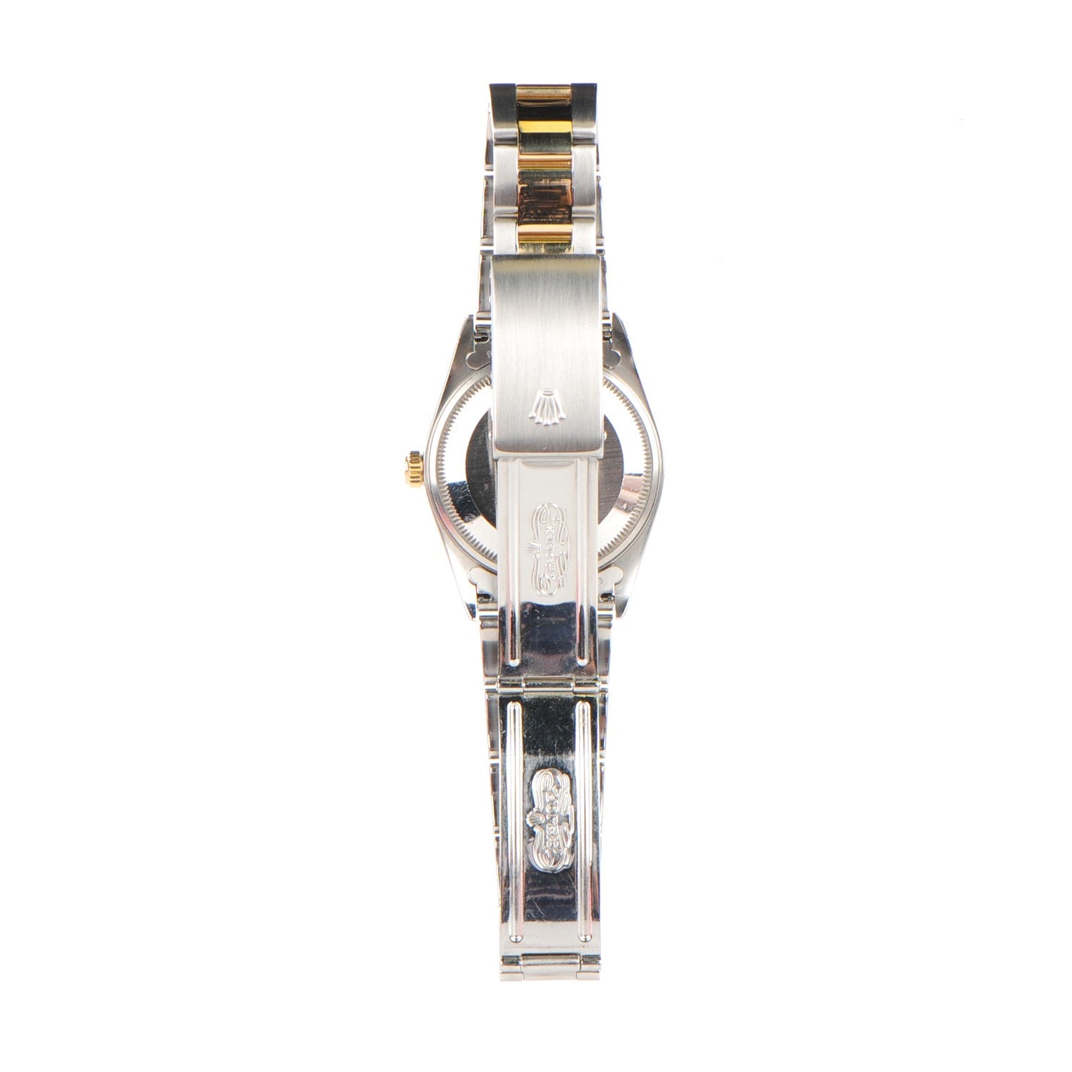 Rolex Stainless Steel 18K Yellow Gold 34mm Oyster Perpetual Date Watch White 15203 4 of 7