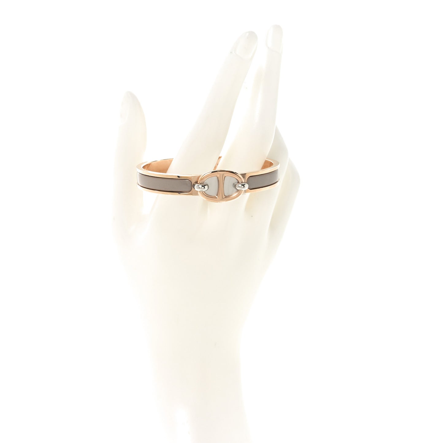 Enamel Mini Clic Chaine d'Ancre Bracelet PM Marron Glace