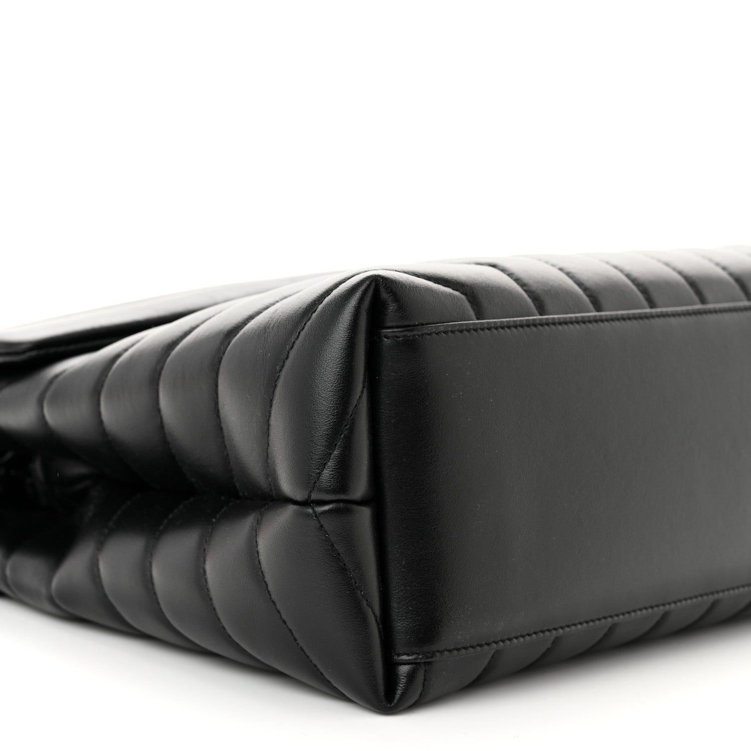 Saint Laurent Calfskin Y Quilted Monogram Monochrome Medium Loulou Chain Satchel Black 9 of 10