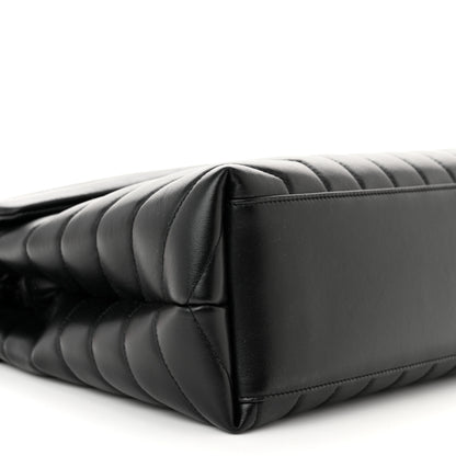 Saint Laurent Calfskin Y Quilted Monogram Monochrome Medium Loulou Chain Satchel Black 9 of 10