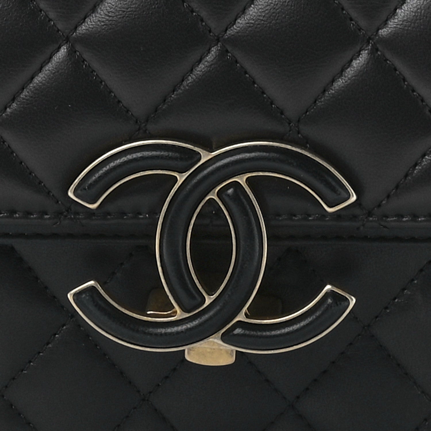 Chanel Lambskin Quilted Large CC Chic Flap Black 8 of 11