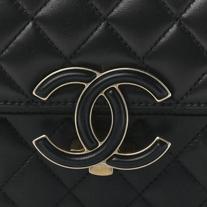 Chanel Lambskin Quilted Large CC Chic Flap Black 8 of 11