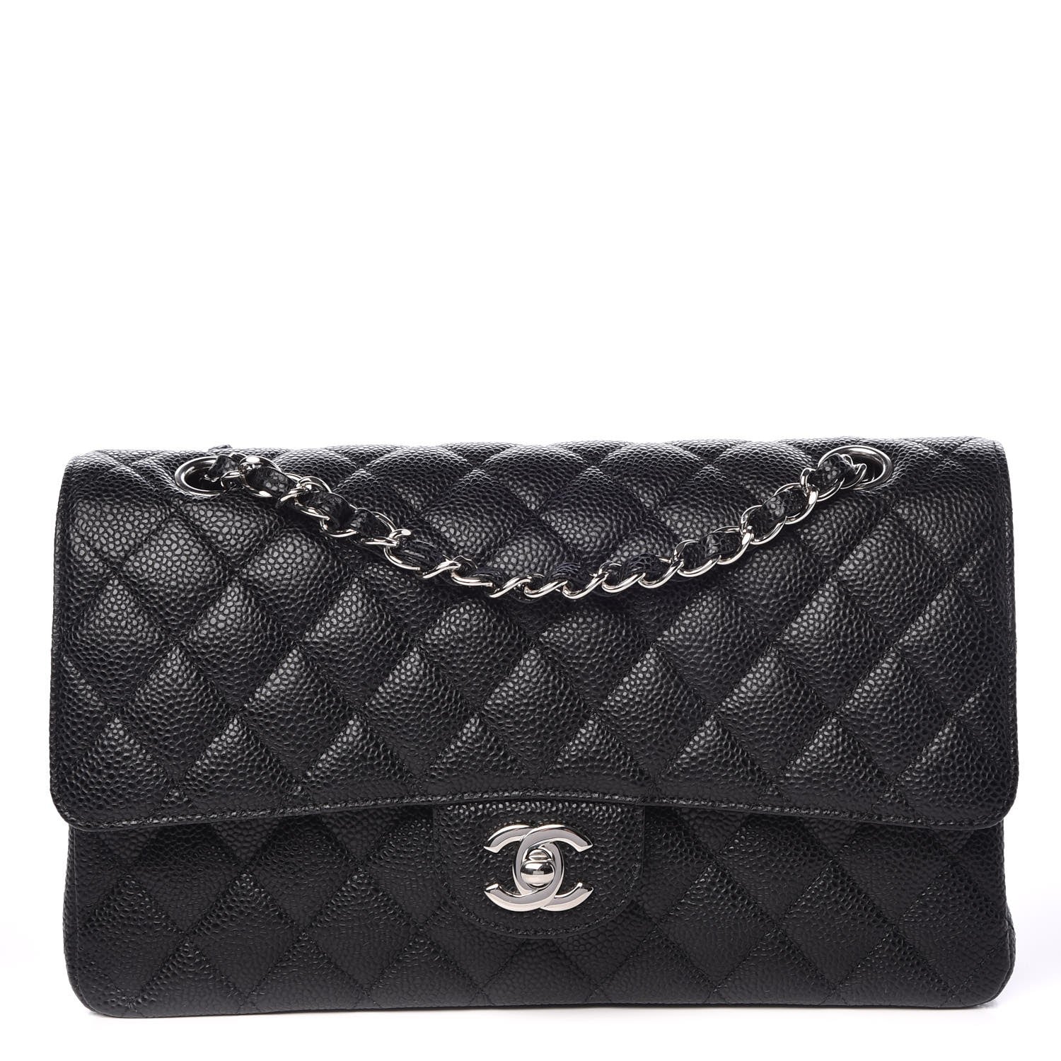 Chanel Caviar Quilted Medium Double Flap Black 1 of 8