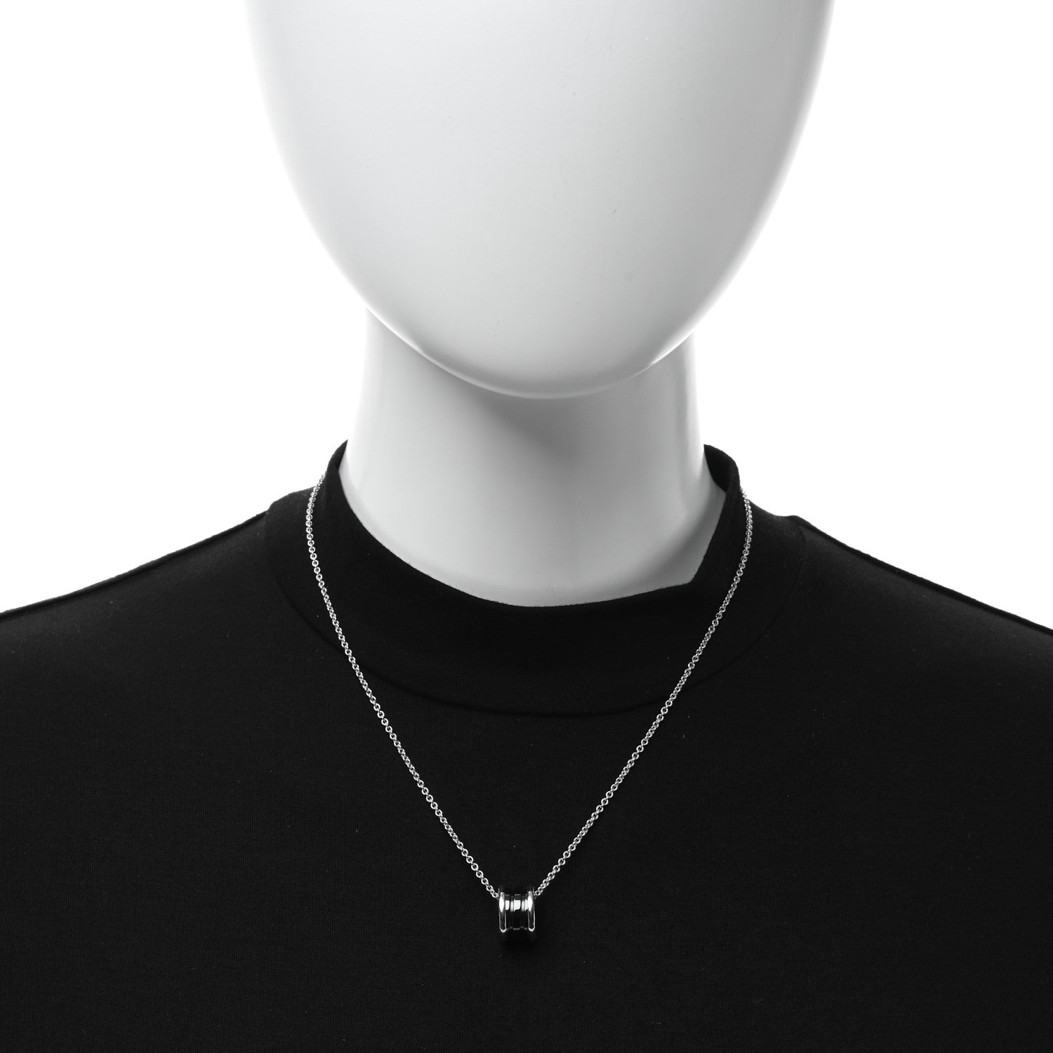 Bulgari Sterling Silver Ceramic Save The Children Pendant Necklace 2 of 4