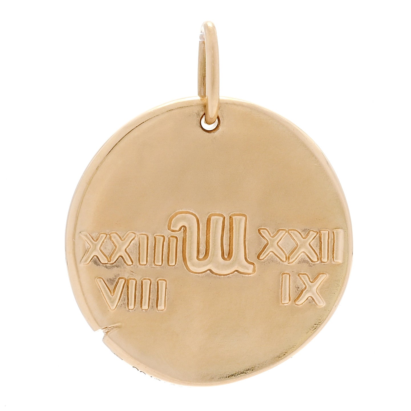18K Yellow Gold Zodiac Virgo Pendant