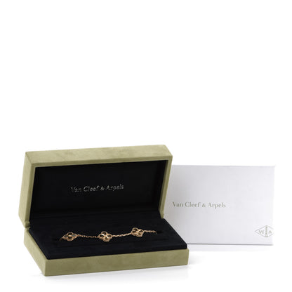 Van Cleef & Arpels 18K Yellow Gold 5 Motifs Guilloche Vintage Alhambra Bracelet 7 of 7