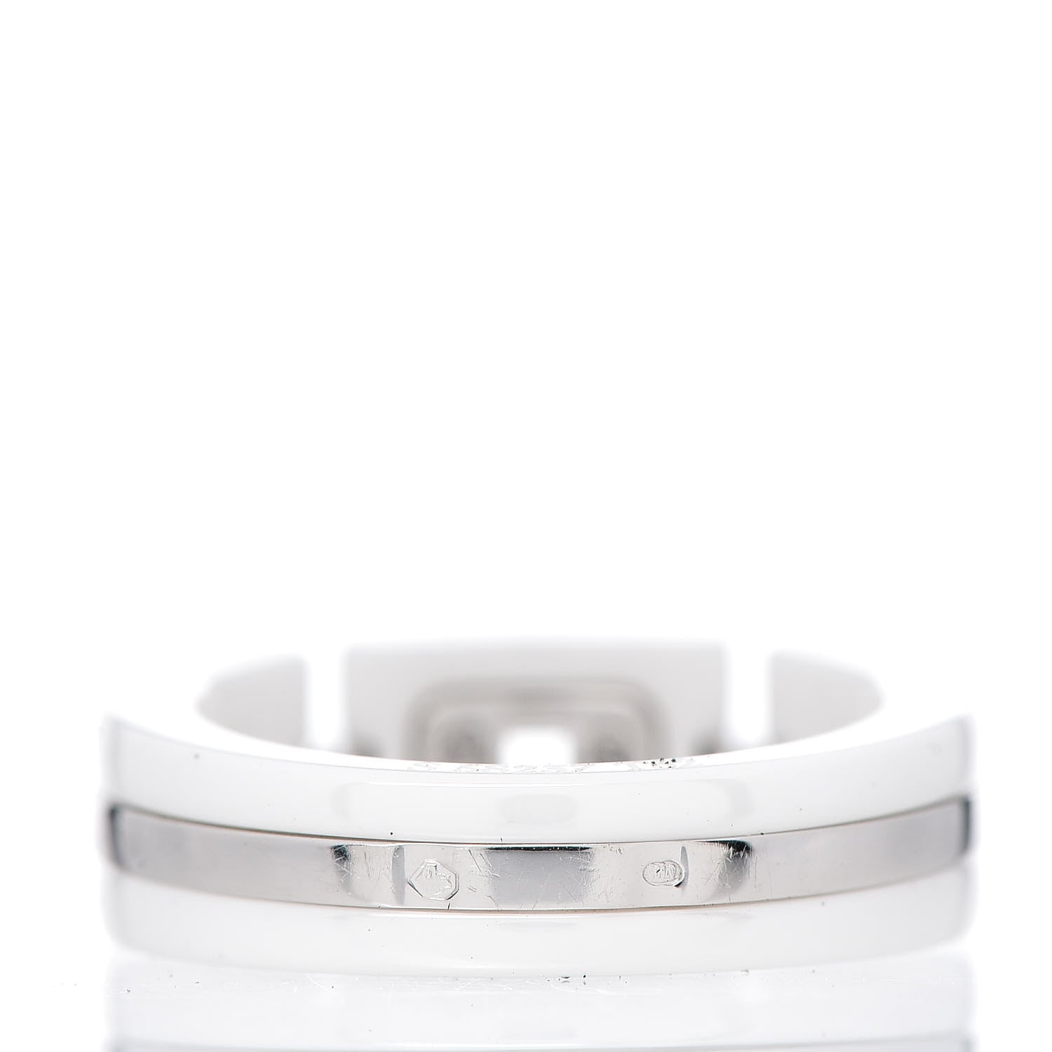 Chanel 18K White Gold White Ceramic Medium Ultra Ring 51 5.75 3 of 5