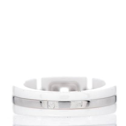 Chanel 18K White Gold White Ceramic Medium Ultra Ring 51 5.75 3 of 5