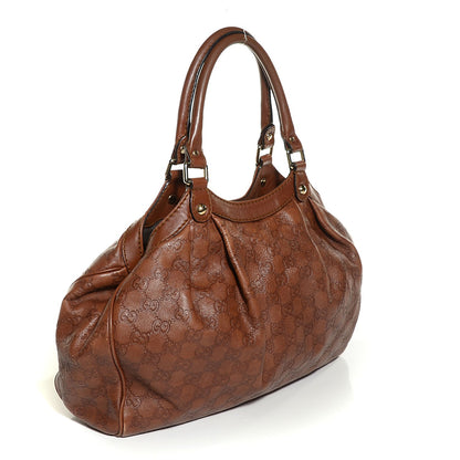 Gucci Guccissima Medium Sukey Tote Brown 3 of 9