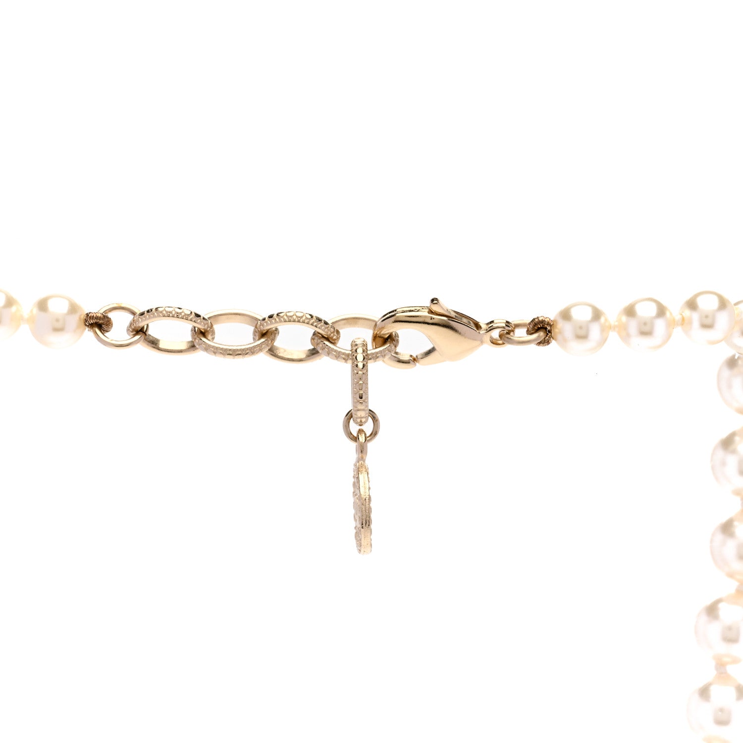 Chanel Pearl CC 100th Anniversary Necklace Light Gold 4 of 5