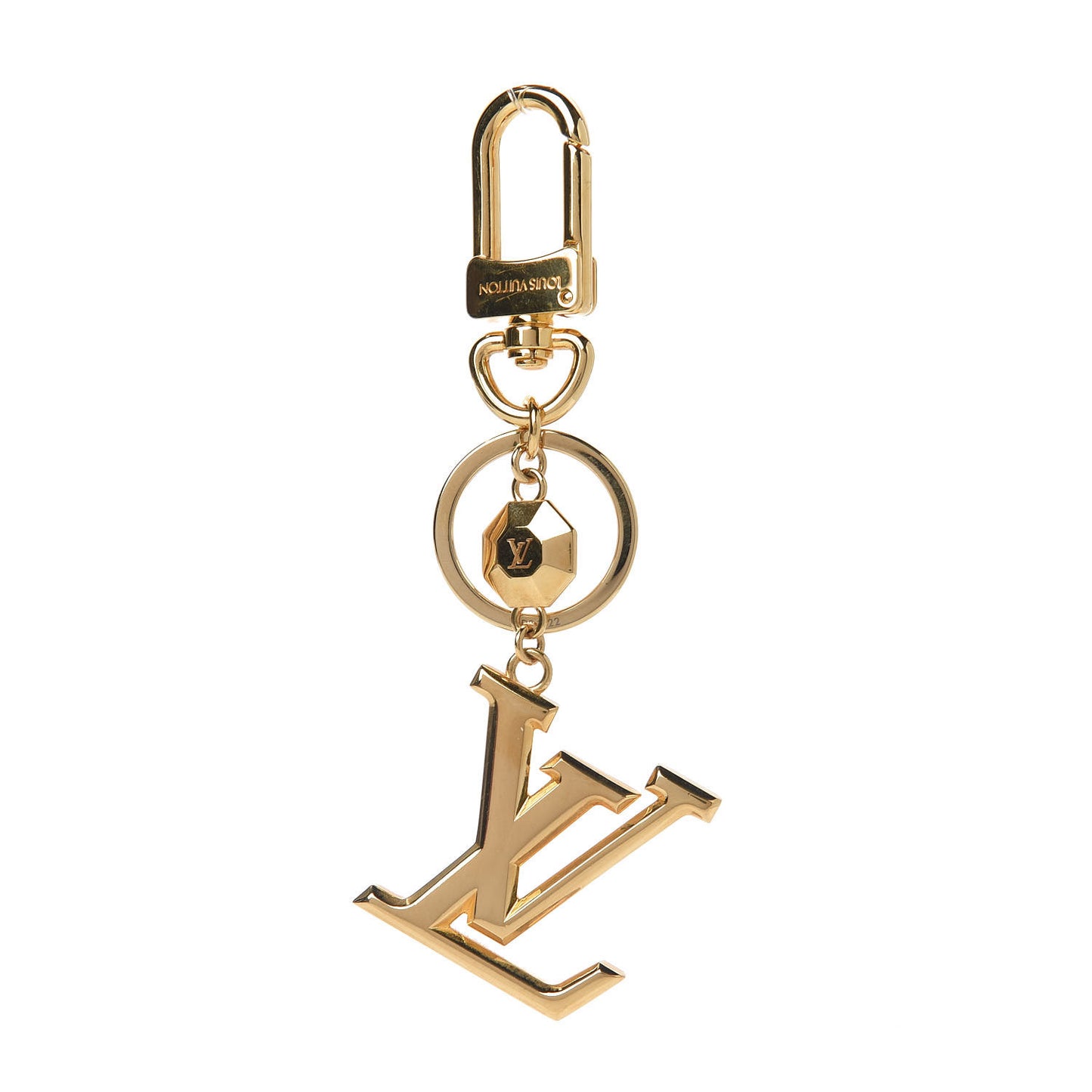 LV Facettes Bag Charm Key Holder Gold