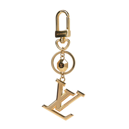 Louis Vuitton LV Facettes Bag Charm Key Holder Gold 1 of 2