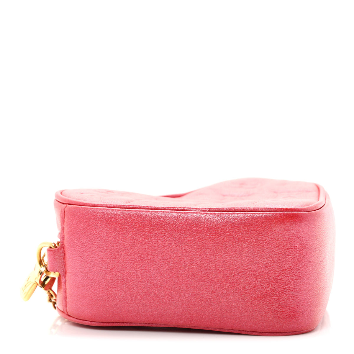 Lambskin Embossed Monogram Fall In Love Sac Coeur Heart Chain Bag Lipstick Red