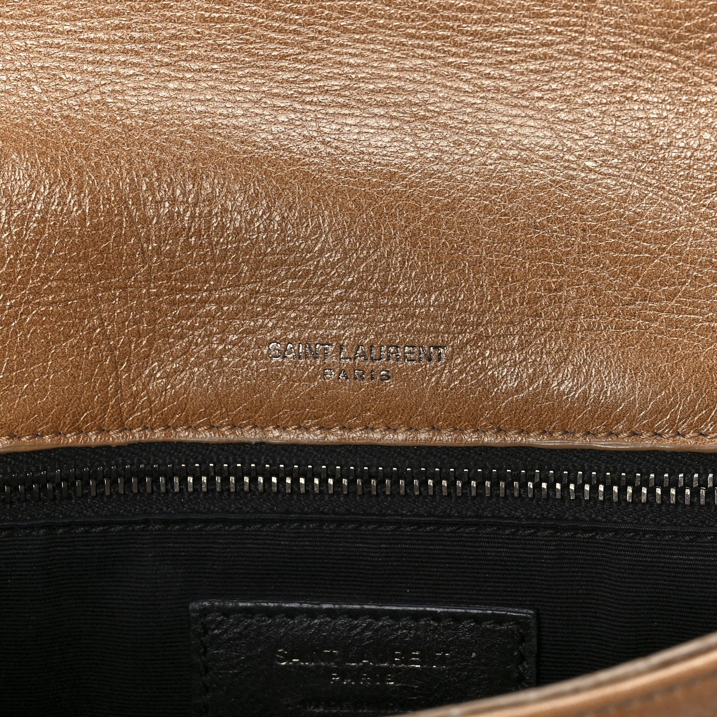 Crinkled Calfskin Matelasse Monogram Medium Niki Chain Satchel Caramel