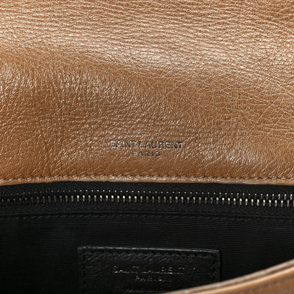 Saint Laurent Crinkled Calfskin Matelasse Monogram Medium Niki Chain Satchel Caramel 6 of 13