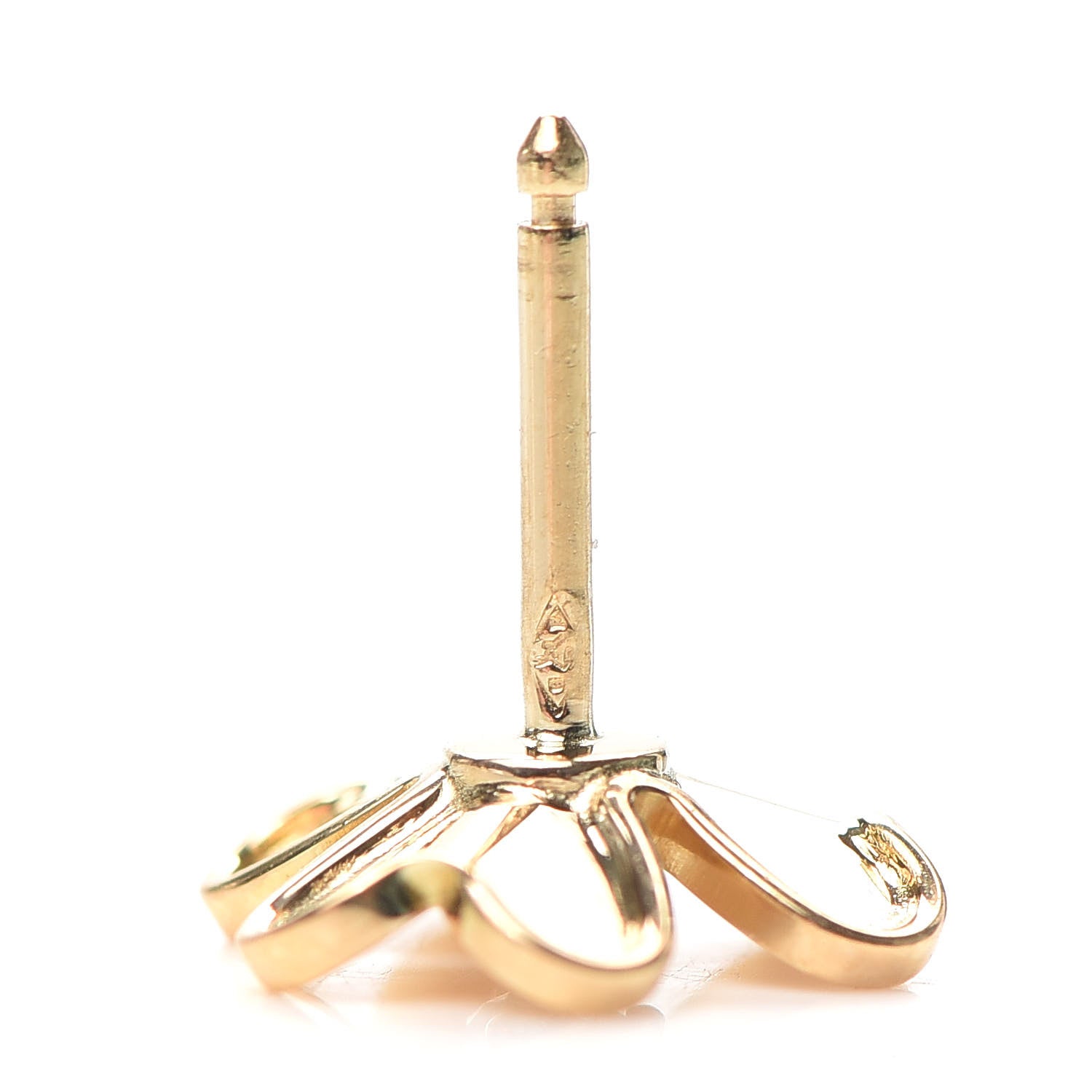 Van Cleef & Arpels 18K Yellow Gold Diamond Mini Frivole Earrings 4 of 5