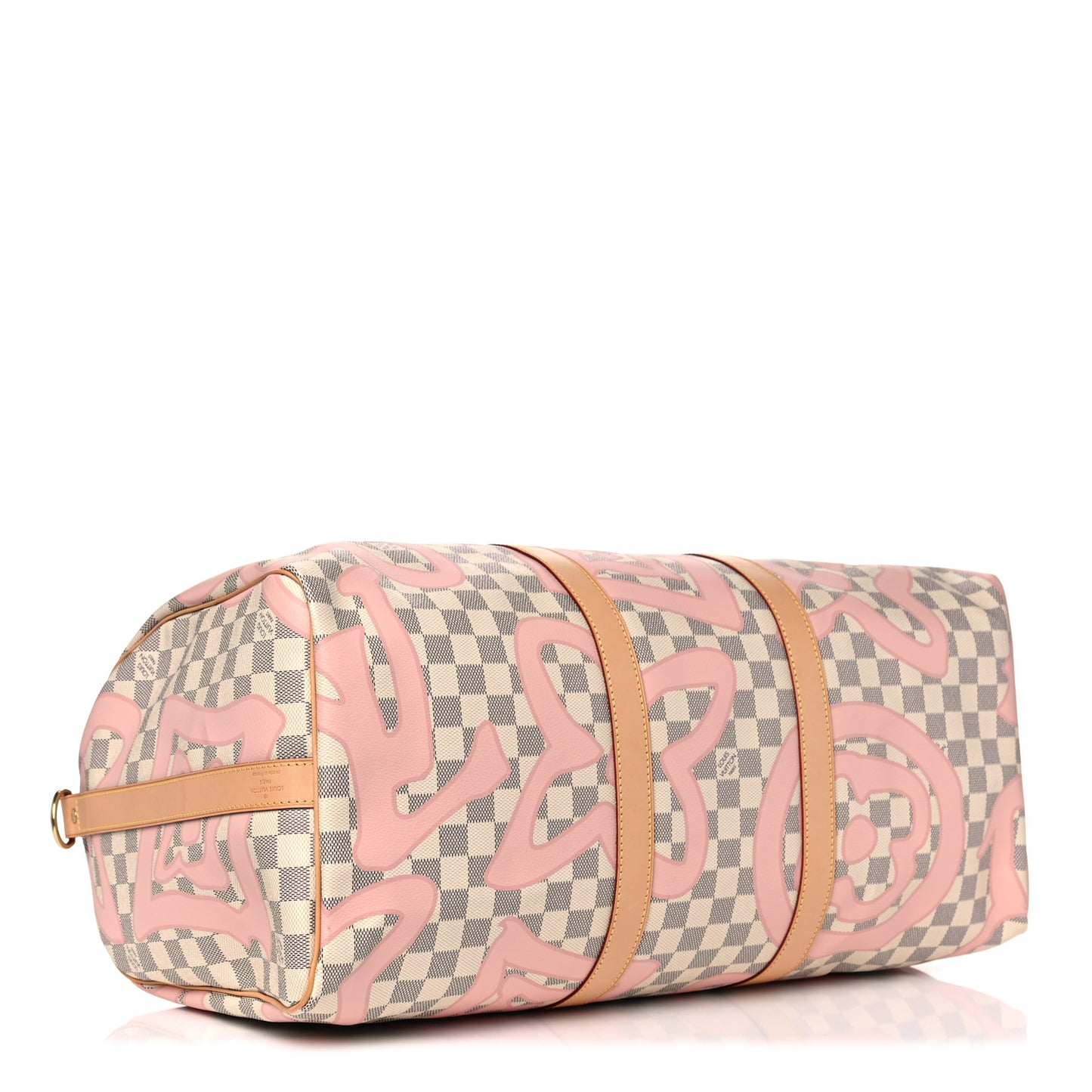 Damier Azur Tahitienne Keepall Bandouliere 50 Rose Ballerine
