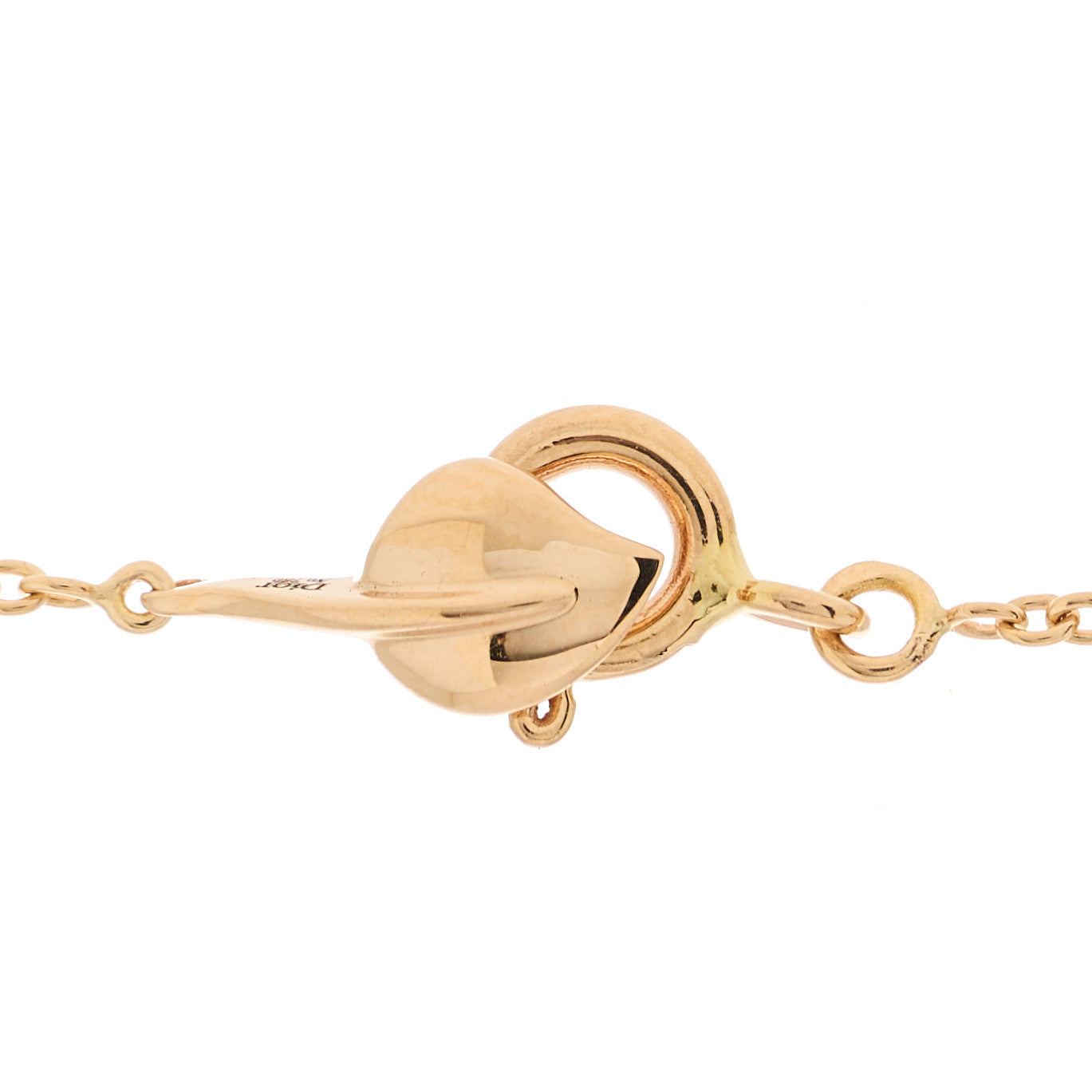 Christian Dior 18K Rose Gold Diamond Rose Quartz Pre Catelan Pendant Necklace 4 of 6