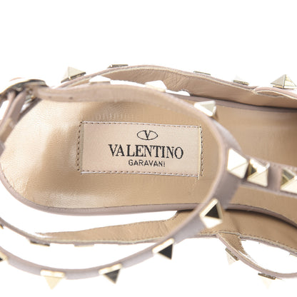 Valentino Garavani Patent Rockstud Ankle Strap Pumps 37.5 Poudre 8 of 10