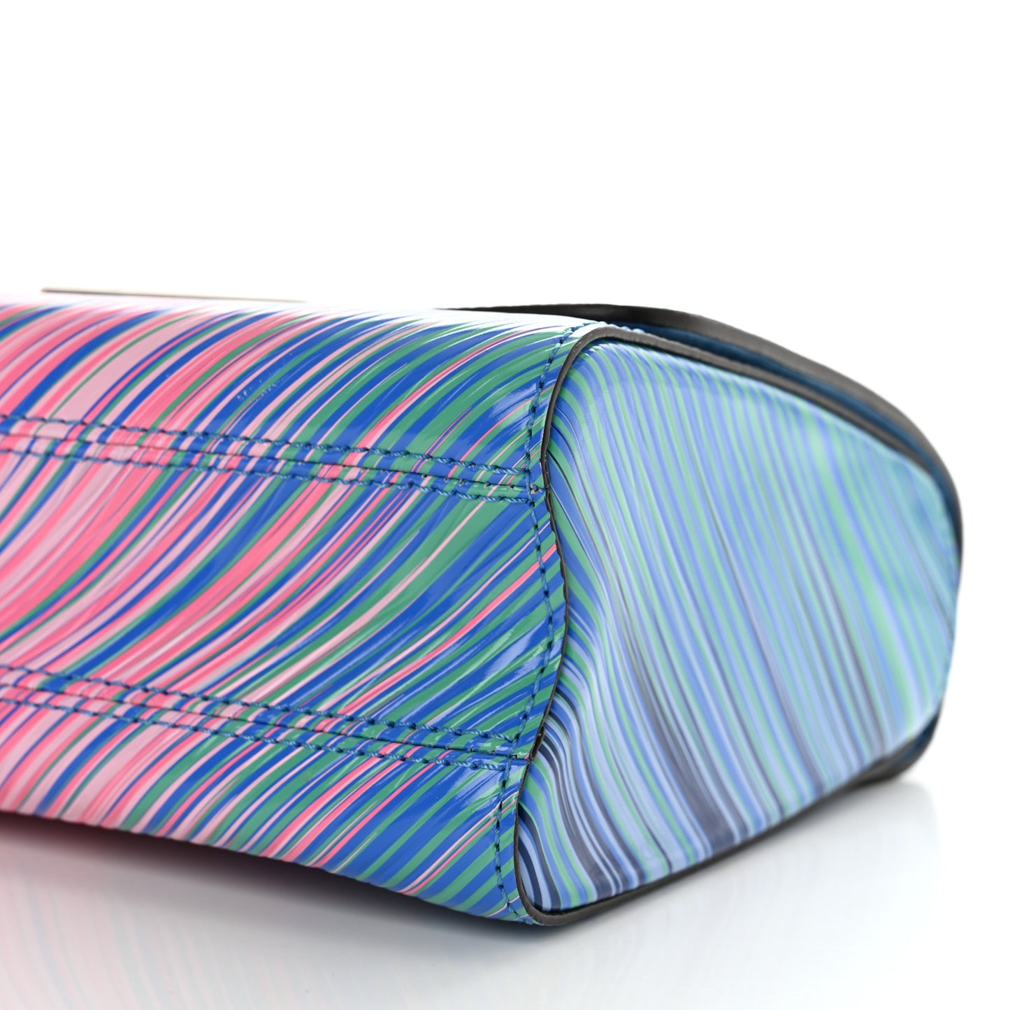Epi Tropical Twist Shoulder Bag MM Blue Rose