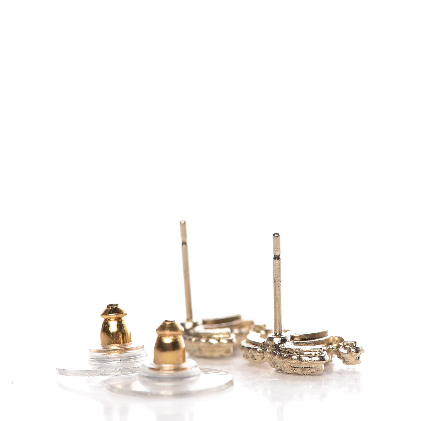 Crystal Mini CC Earrings Gold