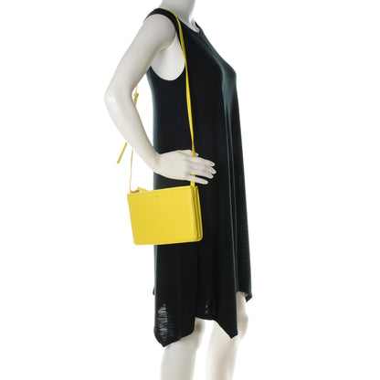 Celine Lambskin Small Trio Crossbody Bag Fluo Yellow 2 of 7