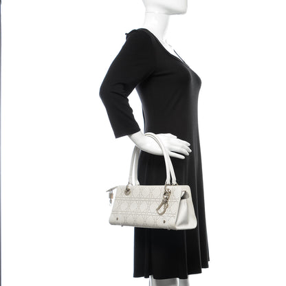 Christian Dior Calfskin Cannage Studded East West Lady Dior White 2 of 25
