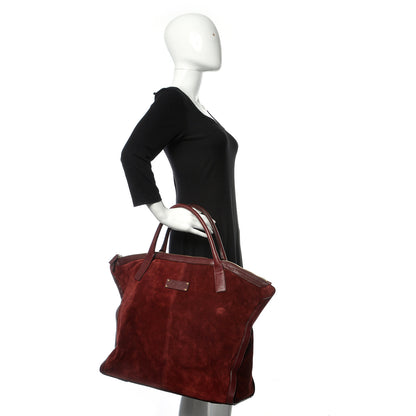 Alexander McQueen Suede Large De Manta Tote Oxblood 3 of 11