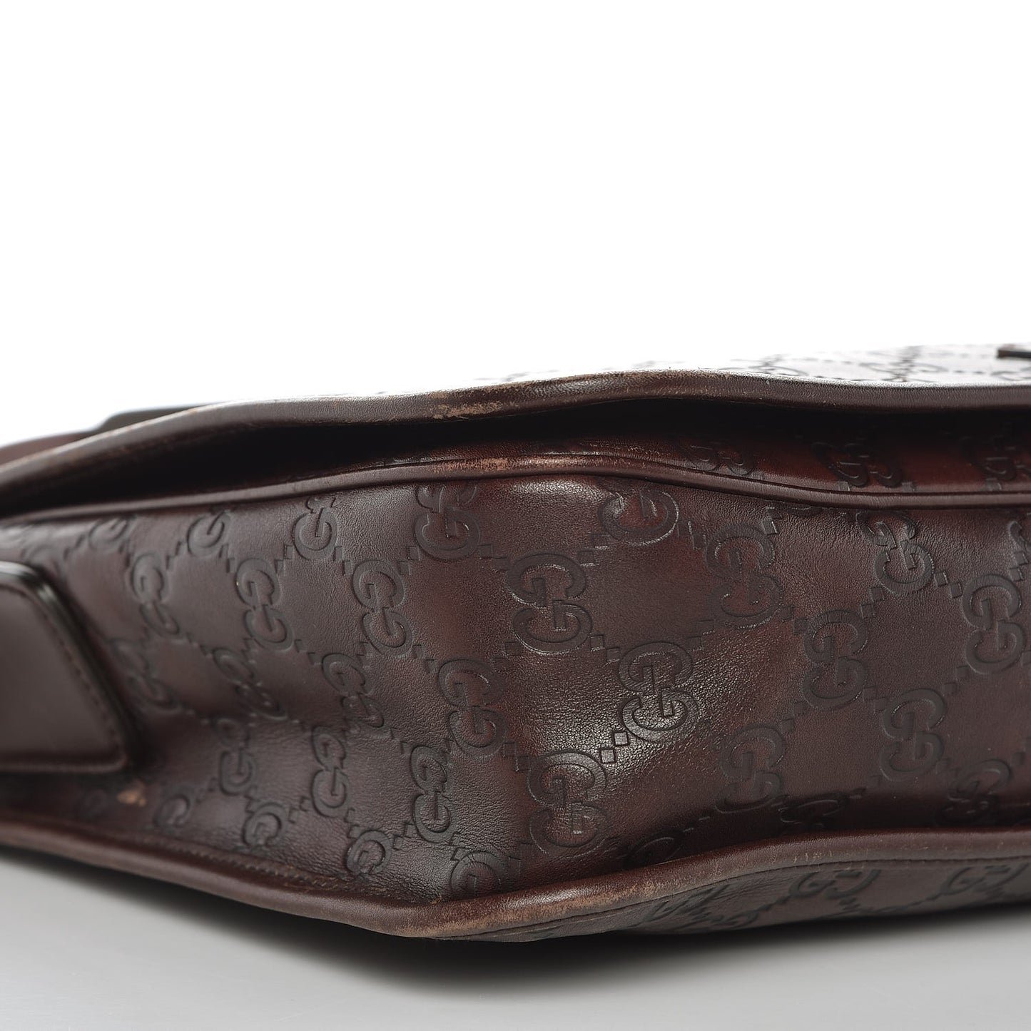 Guccissima Flap Messenger Bag Dark Brown