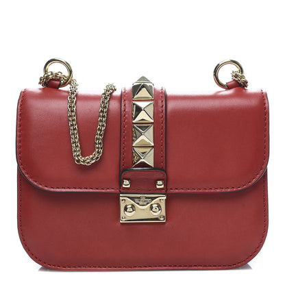 Valentino Garavani Vitello Small Glam Lock Rockstud Flap Red 1 of 12