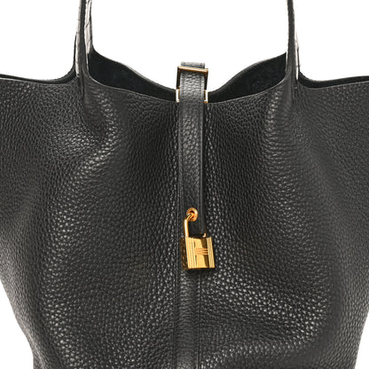 Hermes Taurillon Clemence Matte Alligator Picotin Lock Touch 22 MM Black 8 of 10
