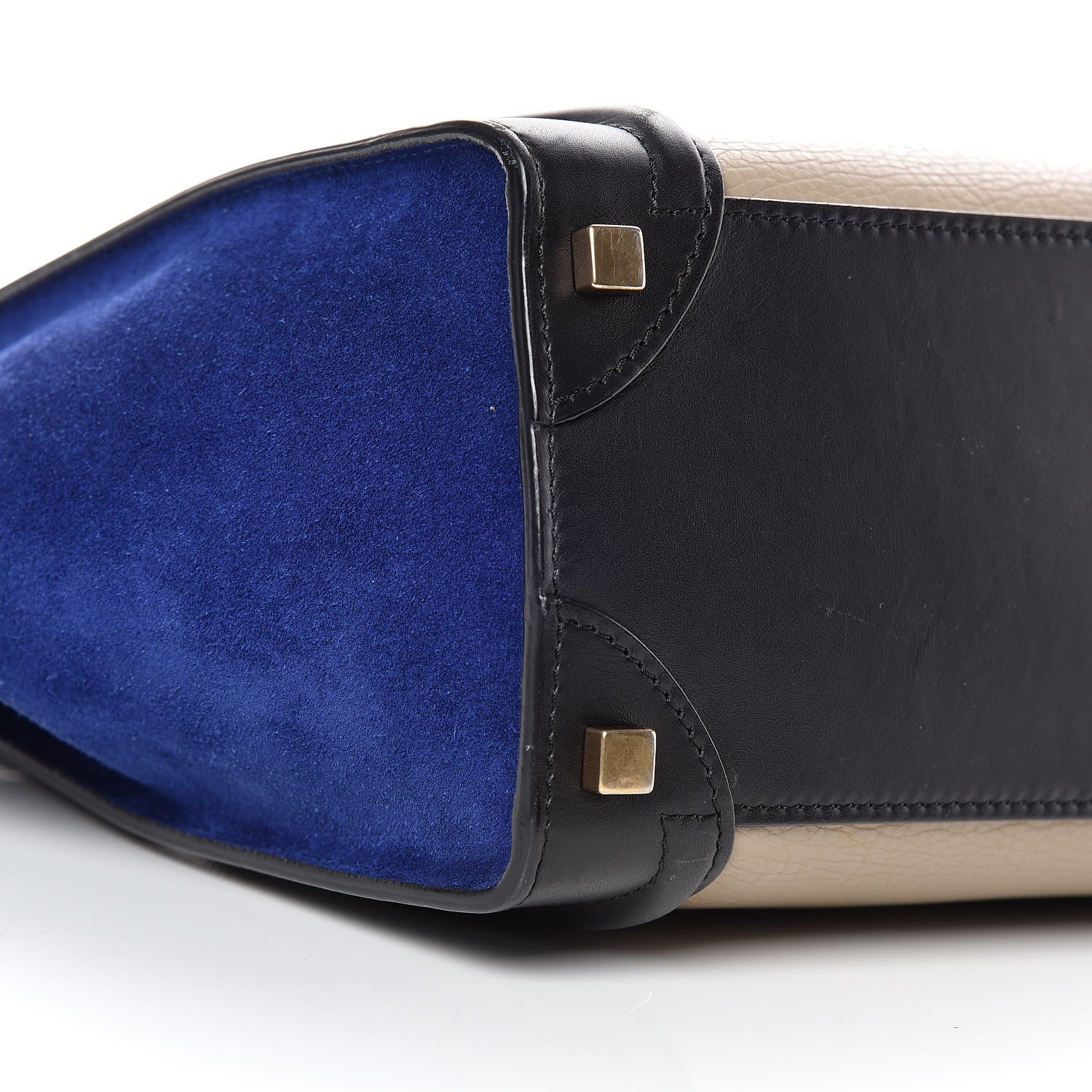 Celine Elephant Calfskin Suede Micro Tri-Color Luggage Sand 5 of 9