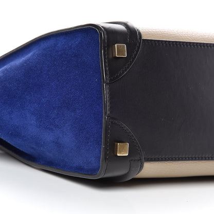 Celine Elephant Calfskin Suede Micro Tri-Color Luggage Sand 5 of 9