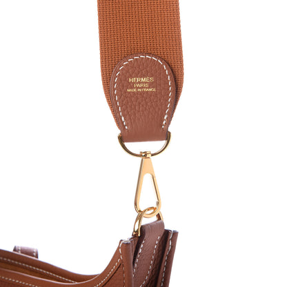 Hermes Taurillon Clemence Evelyne III PM Gold 8 of 9
