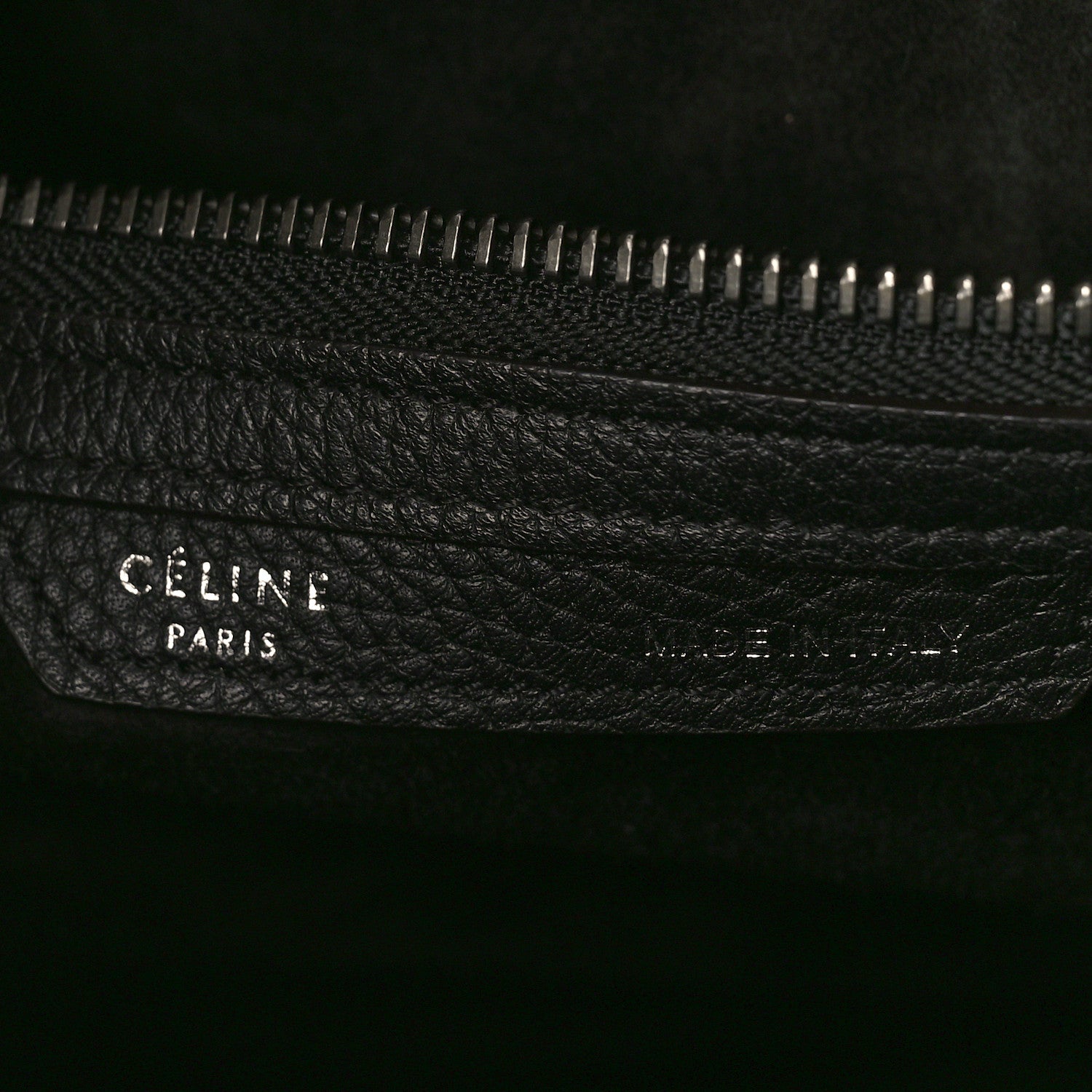 Celine Drummed Calfskin Mini Luggage Black 6 of 8