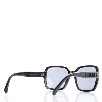 Chanel Acetate Polarized Square Sunglasses 5408 Black 4 of 8