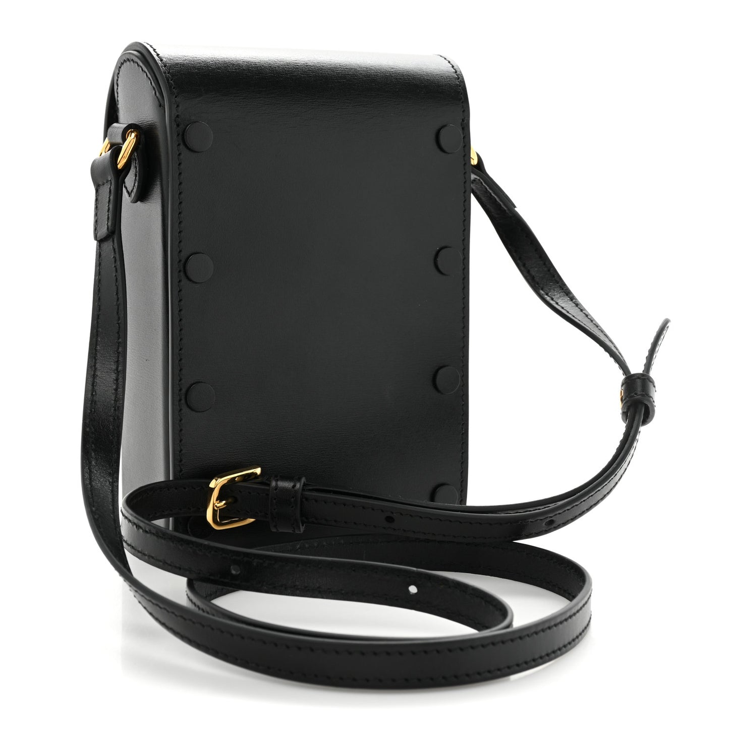 Boarded Plutone Calfskin Mini Horsebit 1955 Crossbody Bag Black