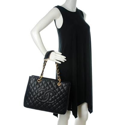 Chanel Caviar Quilted Grand Shopping Tote GST Black 2 of 7