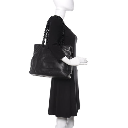 Prada Nappa Chain Tote Black 2 of 12