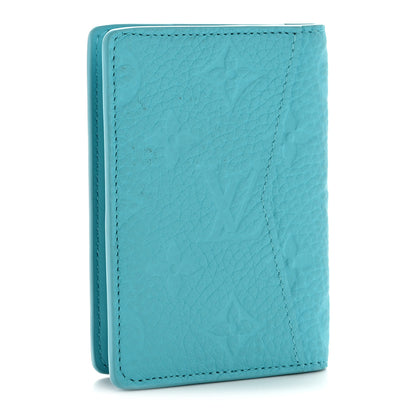 Louis Vuitton Taurillon Monogram Pocket Organizer Turquoise 3 of 8