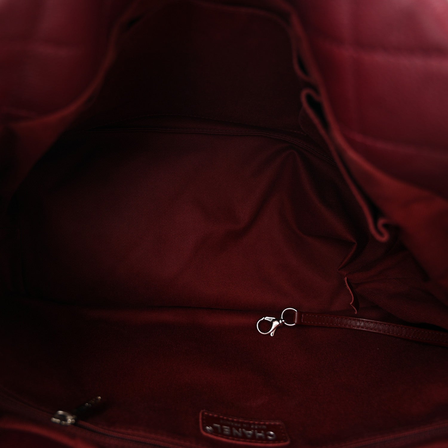 Chanel Caviar Quilted Large Timeless CC Soft Tote Dark Red 5 of 10